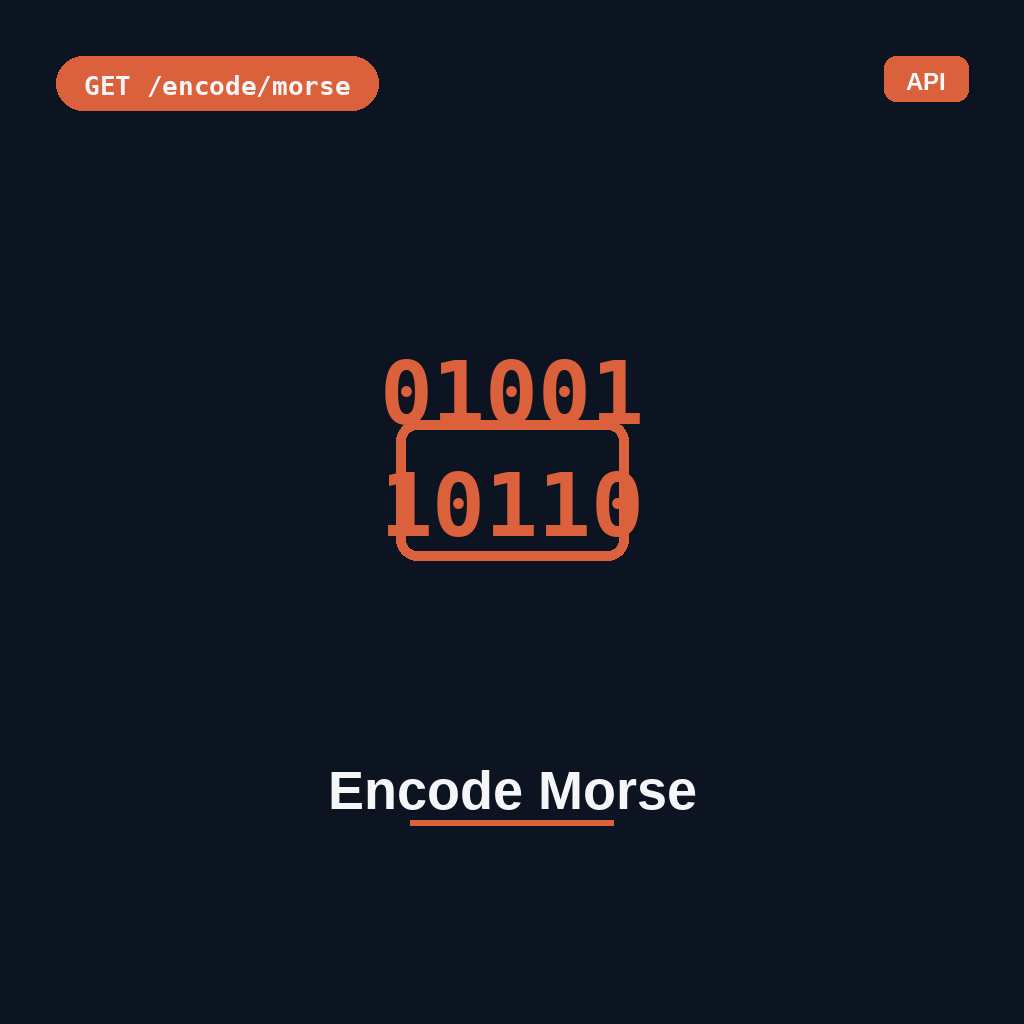 Encode Morse
