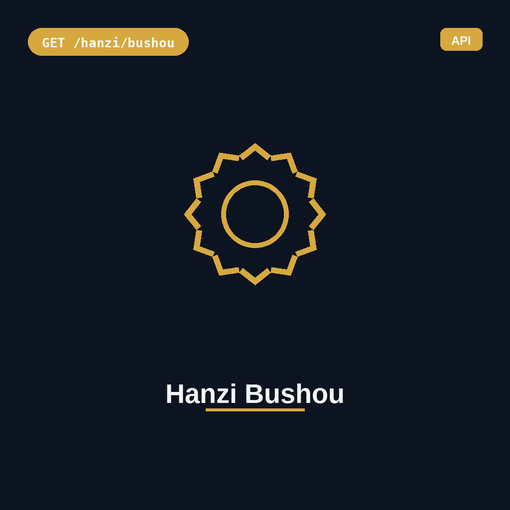 Hanzi Bushou