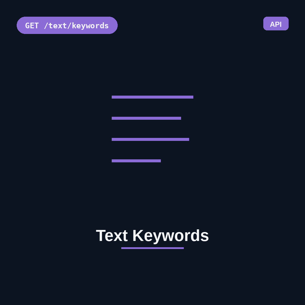 Text Keywords