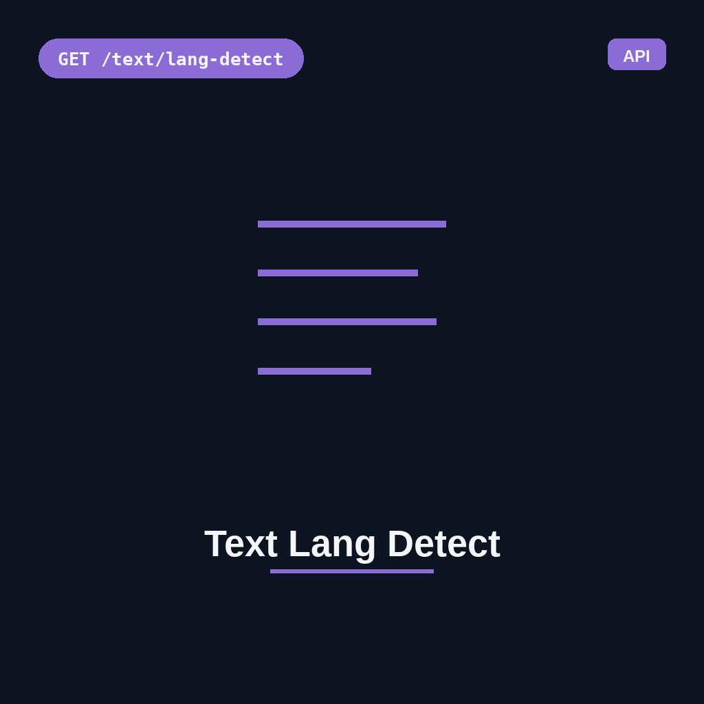 Text Lang Detect